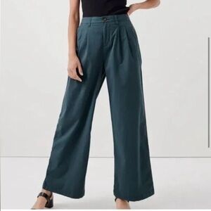 Pact Women's Wide-Legged  Pants in Dark Teal